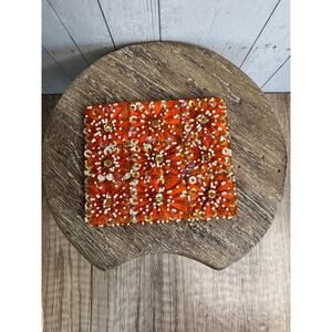 Coin Purse Orange Sparkly beaded Sequin Coin Purse Wallet Orange Accessory